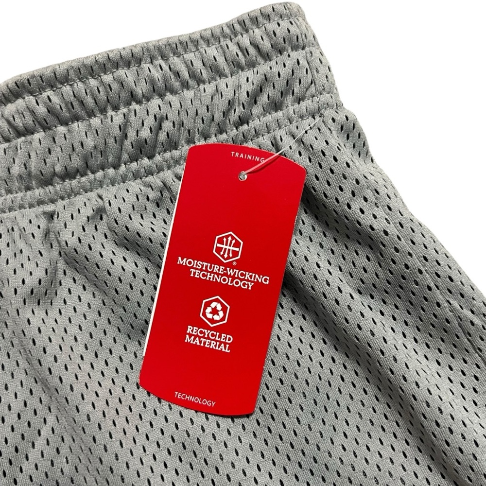 BCG Girls L (12-14) Grey Mesh Athletic Shorts - Picture 3 of 5